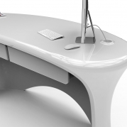 Desk Reception Design Ely Desk bianco dettaglio