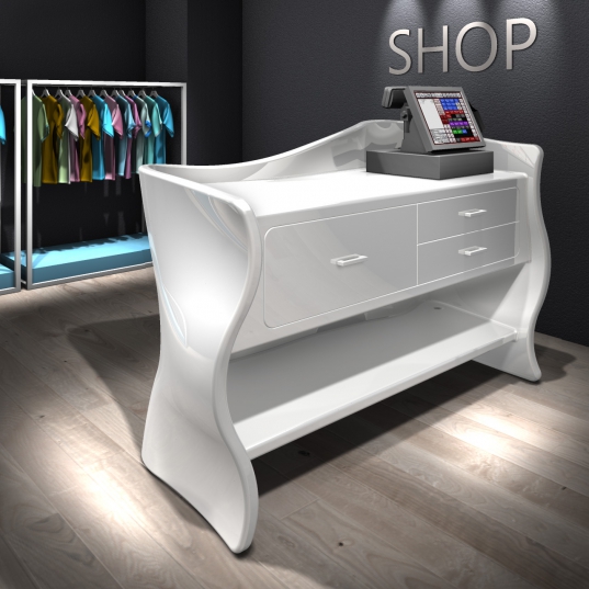 Desk sinuoso in Adamantx® by Massimiliano Settimelli Designer